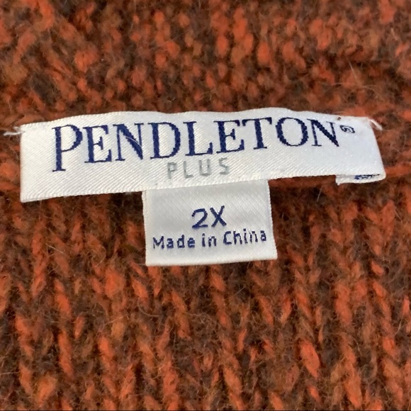 Pendleton Plus Wool Blend Cardigan Sweater - Picture 10 of 11